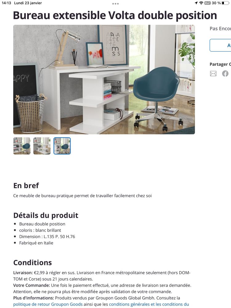 Bureau moderne VOLTA 120 Bannay (18)