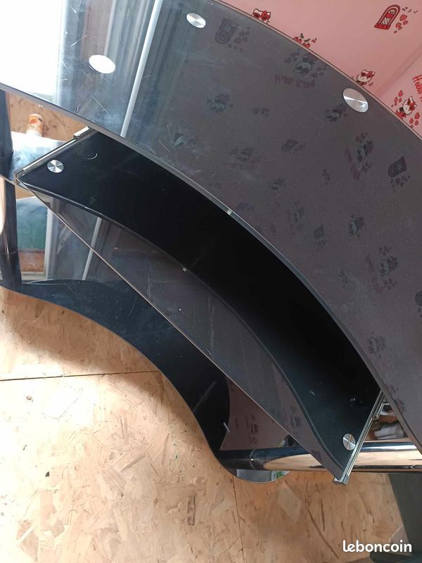 Bureau ordinateur d'angle en verre 30 Les �parres (38)