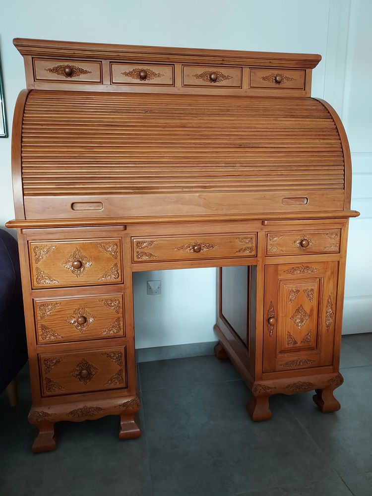 bureau � rideau coulissant teck massif 400 Cernex (74)