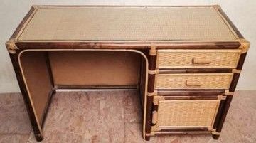 Bureau en rotin vintage 150 �couflant (49)