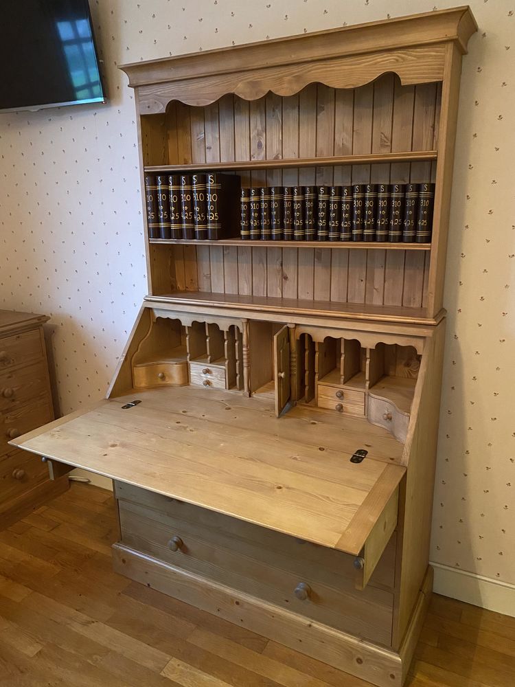 Bureau scriban en pitchpin 200 Sainte-Solange (18)