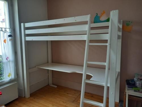 lit bureau superpos� 1 personne en bois blanc 98 Fontenay-sous-Bois (94)