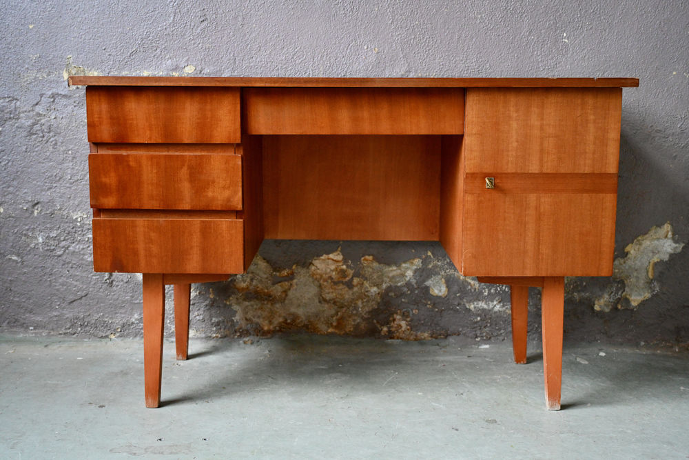 Bureau � tiroir de style vintage scandinave � double caisson 420 Wintzenheim (68)