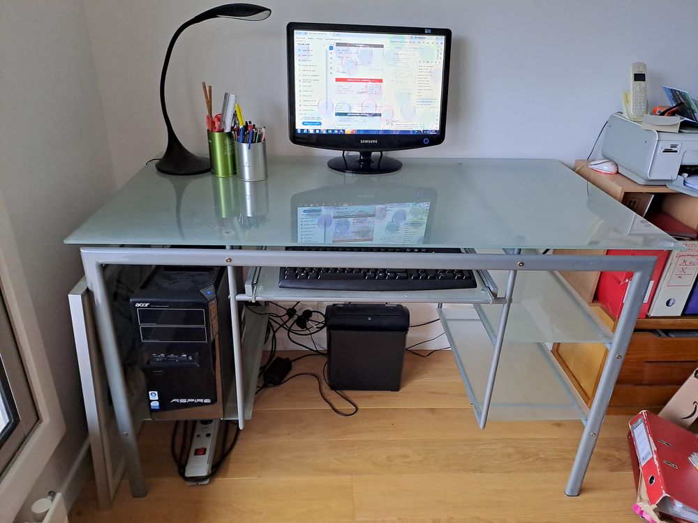 bureau verre SANDY mod�le VISION 170 Issy-les-Moulineaux (92)