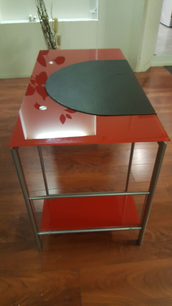 Bureau en verre tremp� rouge 35 Montrouge (92)