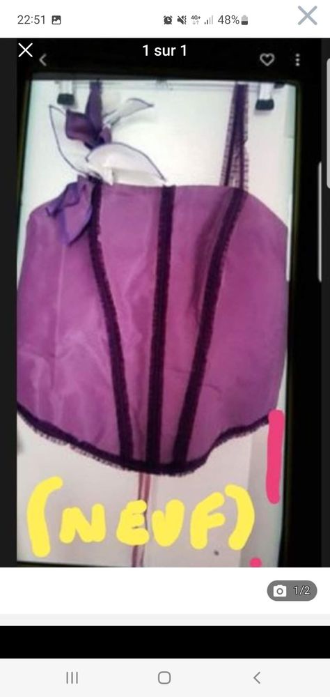 bustier violet taille 46 ( neuf) . 10 Bron (69)