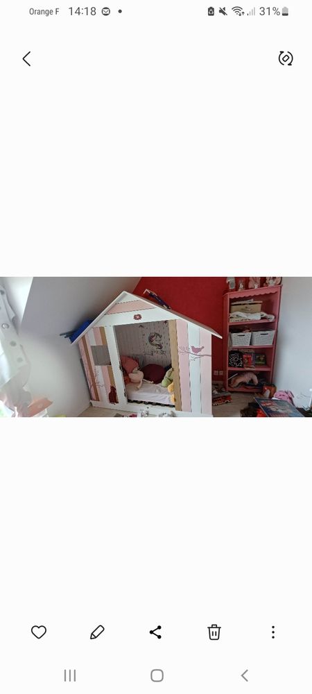 Lit cabane enfant fille 200 Plerguer (35)