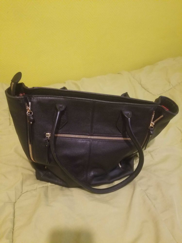 sac cabas cuir noir femme Christian Lacroix 100 Auby (59)