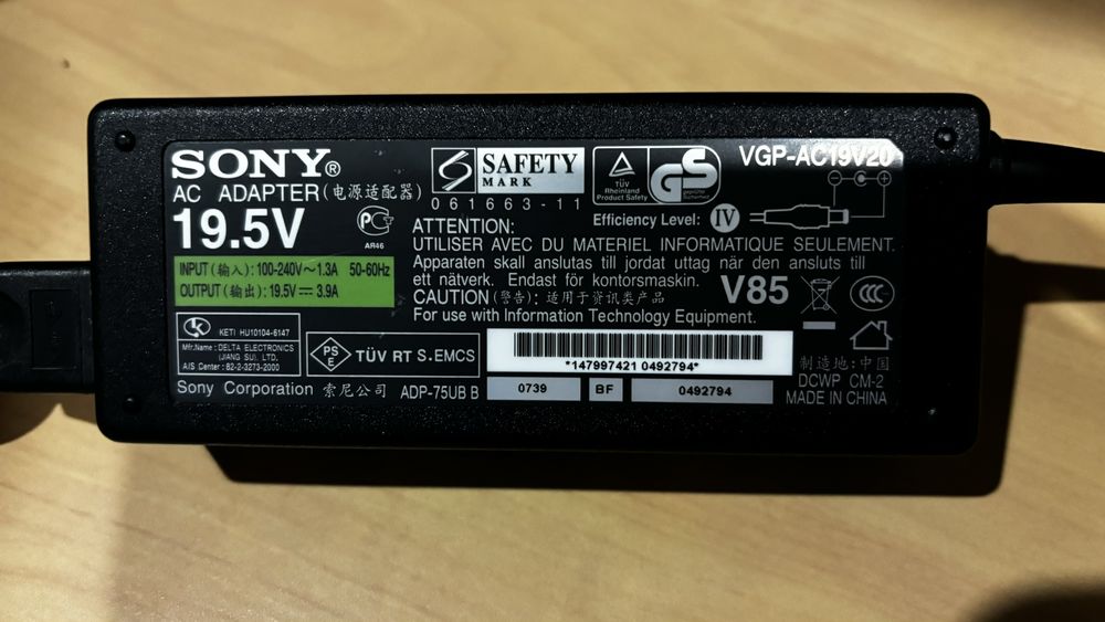 C�ble alimentation Sony Chargeur Ordinateur Sony 19.5V 12 Rosny-sous-Bois (93)