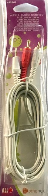 C�ble audio jack st�r�o OR 3,5 mm m�le/2 RCA m�le 3 m�tres 6 Villevaud� (77)