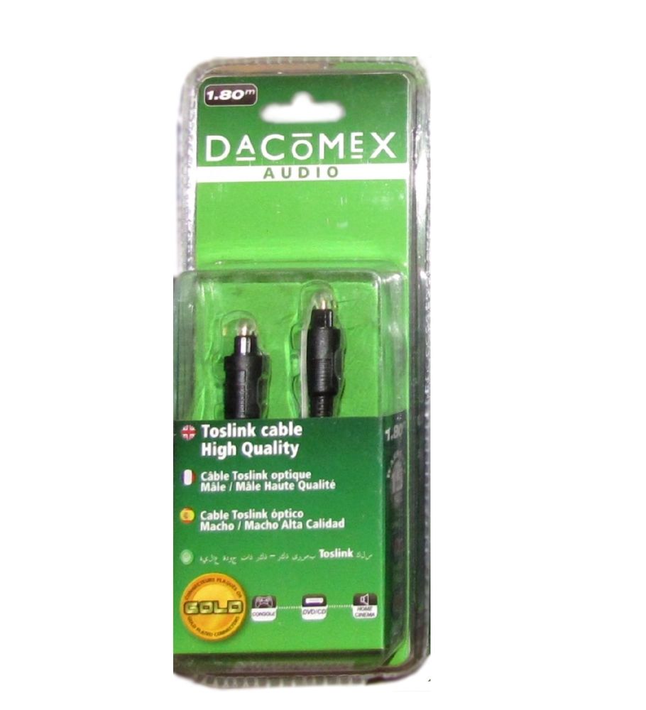 C�ble Audio Toslink Optique Plaqu� OR M/M DACOMEX 1,80m 2 Paris 17 (75)