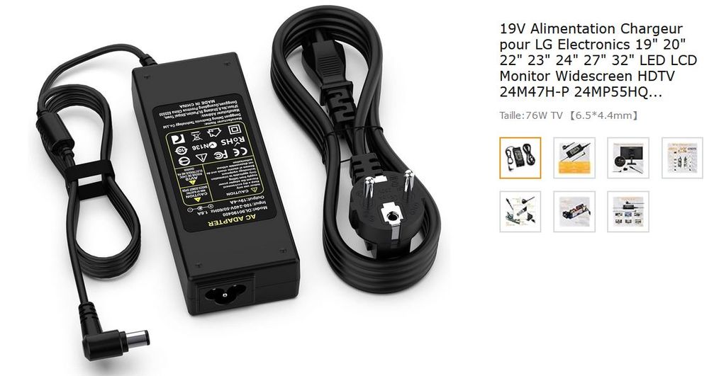 C�ble chargeur  pour ordinateur portable marque Lavolta 10 Saint-Aubin-de-M�doc (33)