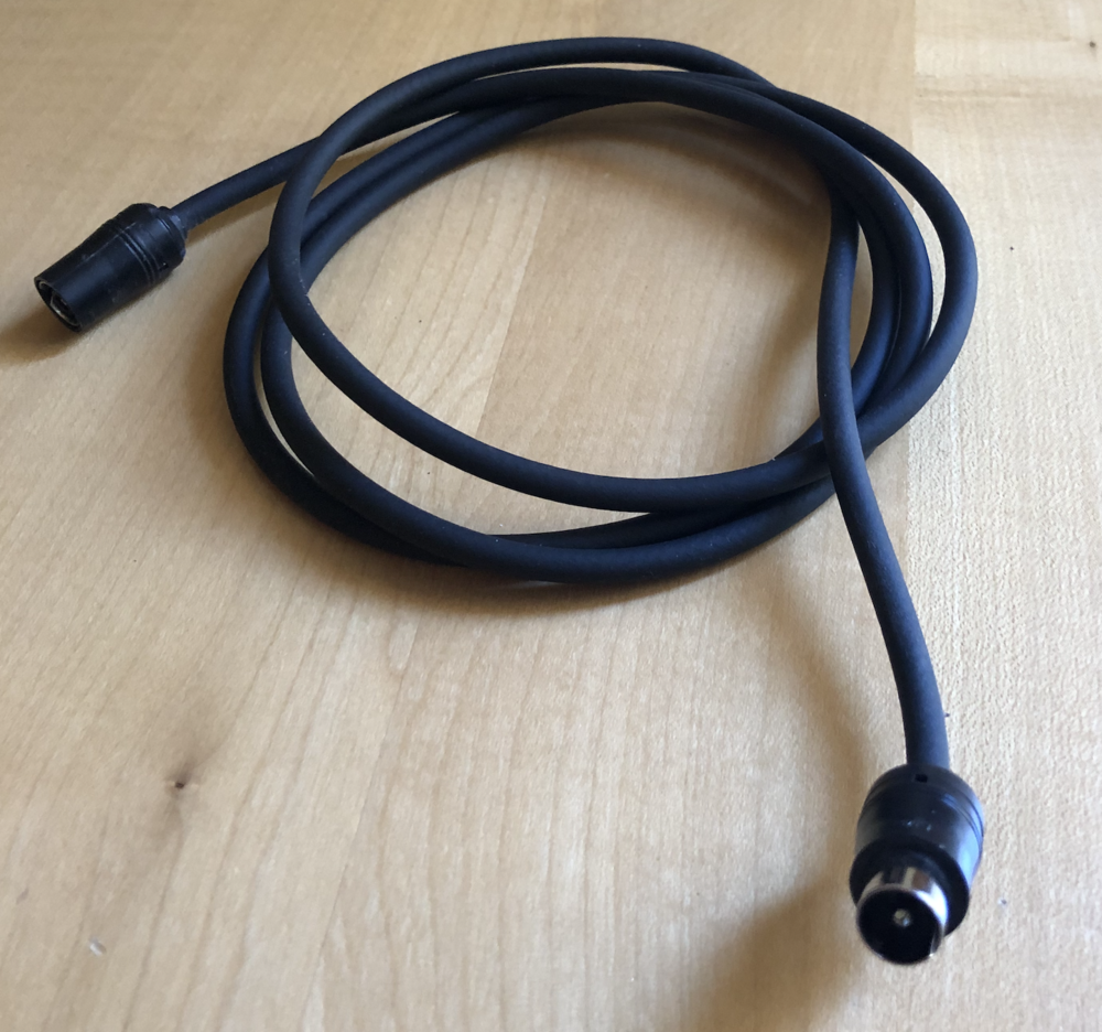 C�ble TV coaxial antenne noir 1,5 m 5 Dracy-le-Fort (71)