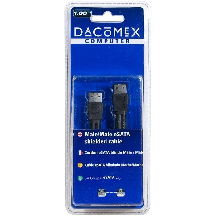C�ble eSATA M�le/M�le Blind� DACOMEX Pour SATA HDD Externe 1 2 Paris 17 (75)