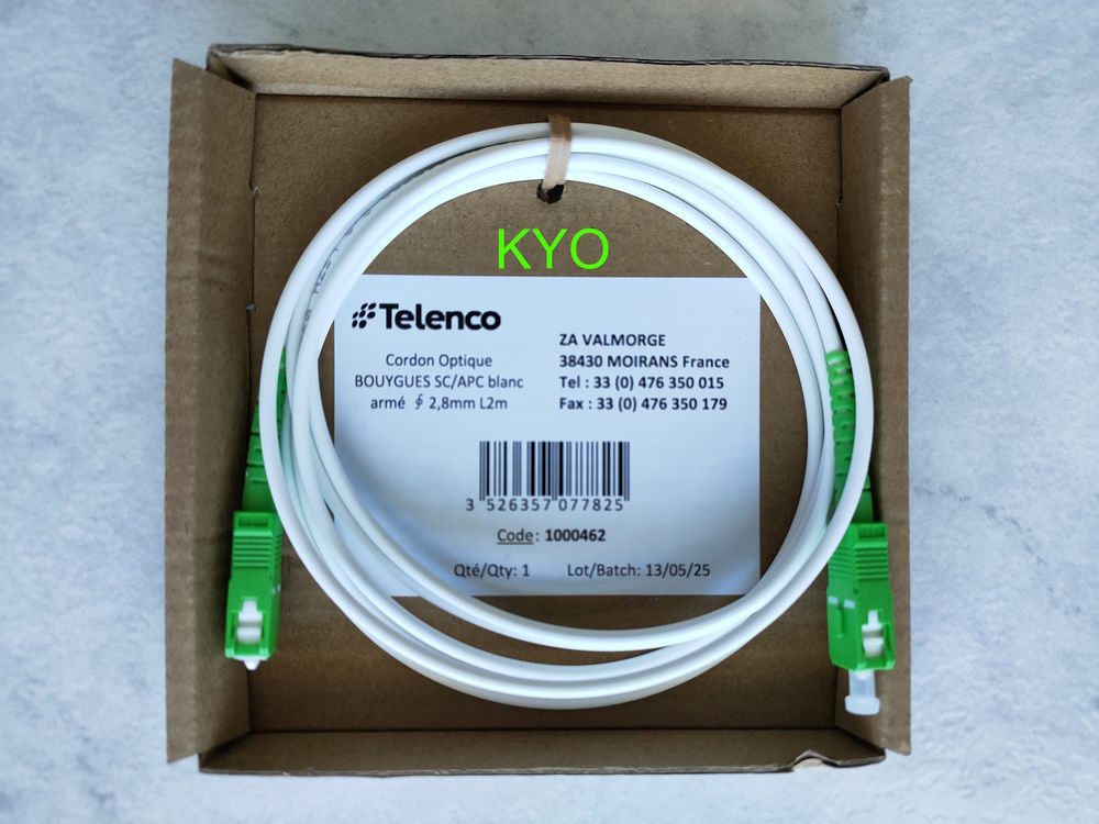 C�ble fibre optique jarreti�re L2m Box internet Bouygues 9 Foncine-le-Haut (39)