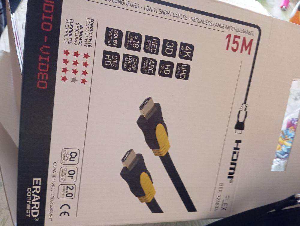 CABLE HDMI BLINDE  15  M 20 Montfermeil (93)
