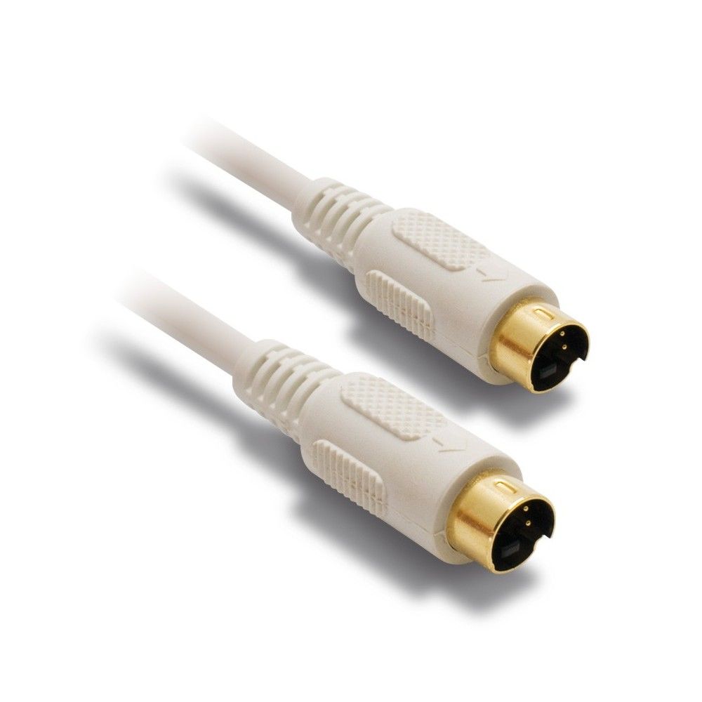 C�ble s-video m�le / m�le EN 1,50m blanc (Y/C) METRONIC OR 0 Villevaud� (77)