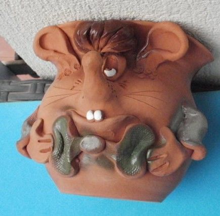 CACHE POT ou vide poche t�te de cochon en terre cuite 8 Montauban (82)