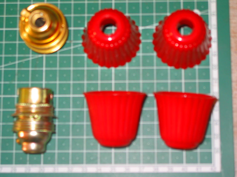 4 caches douilles vintage rockabilly pi�ce de lampe lustre a 6 Marseille 13 (13)