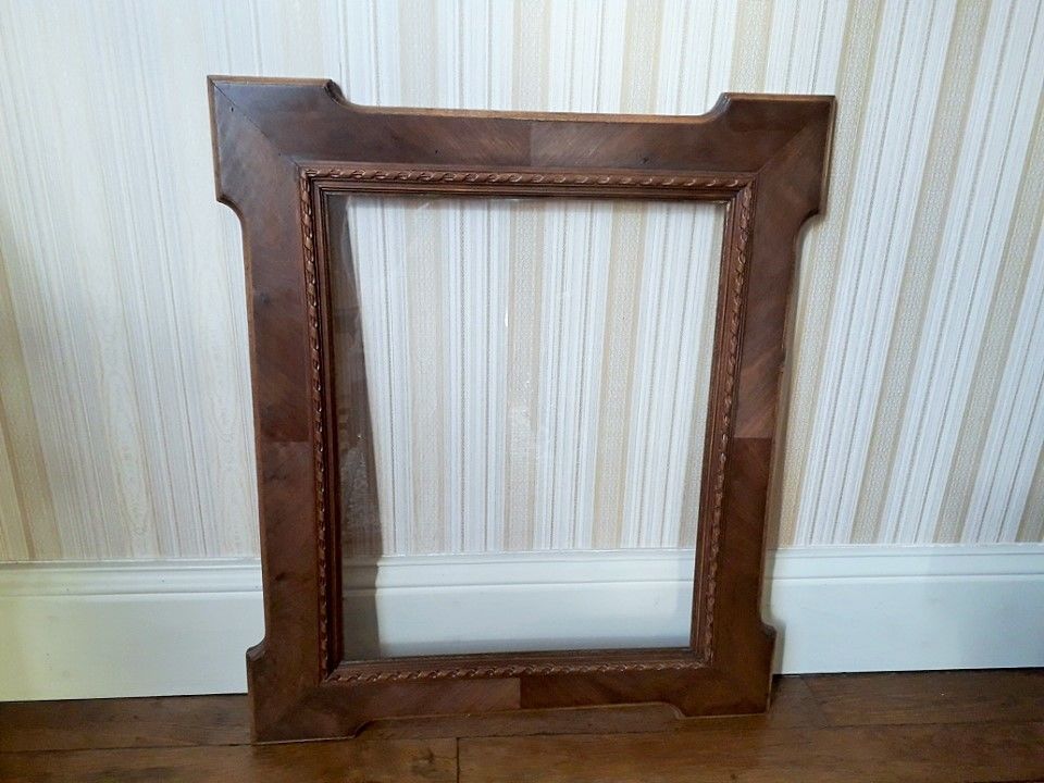 Cadre en bois 1900 avec verre - TBE 50 Reims (51)