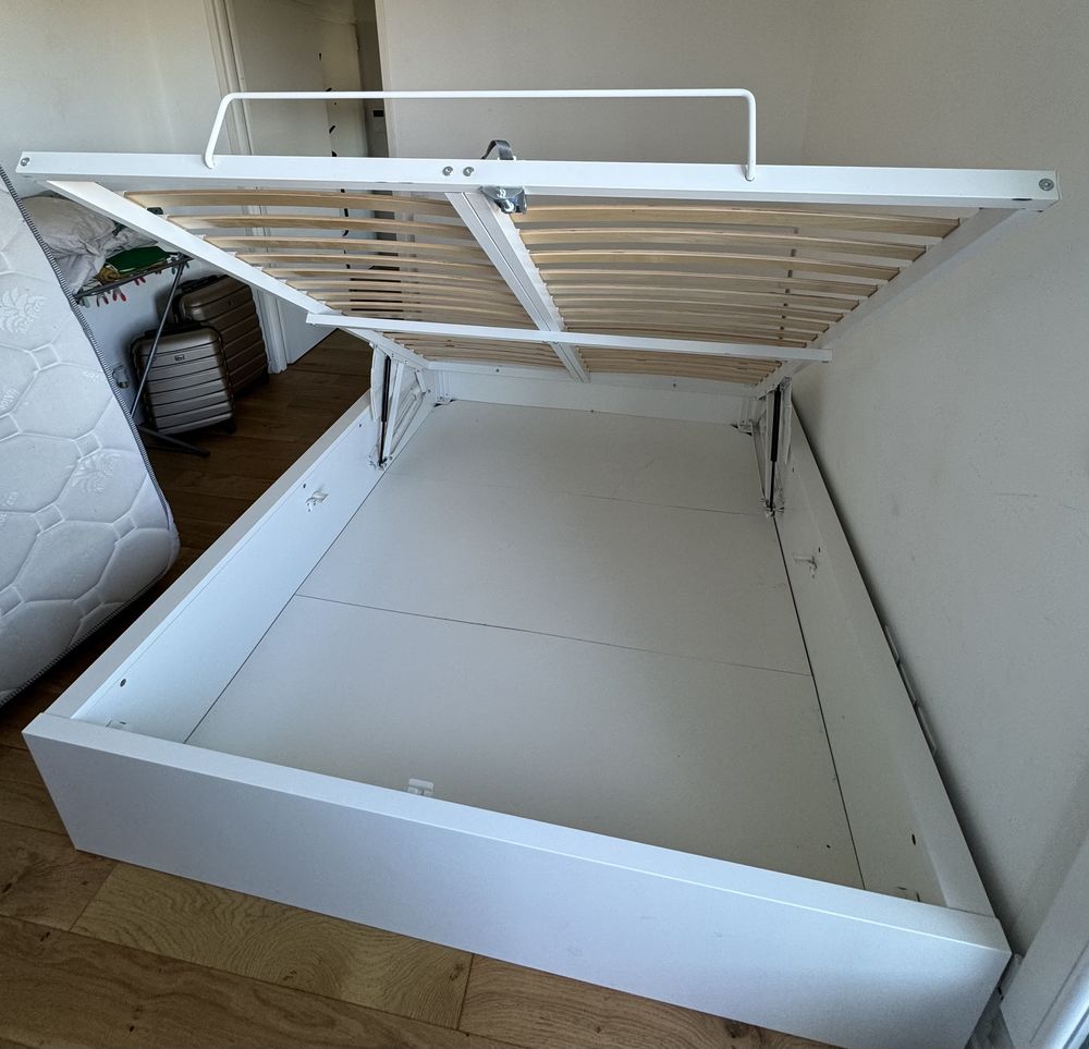 Cadre de lit coffre Queen Size - blanc 300 Les Mureaux (78)