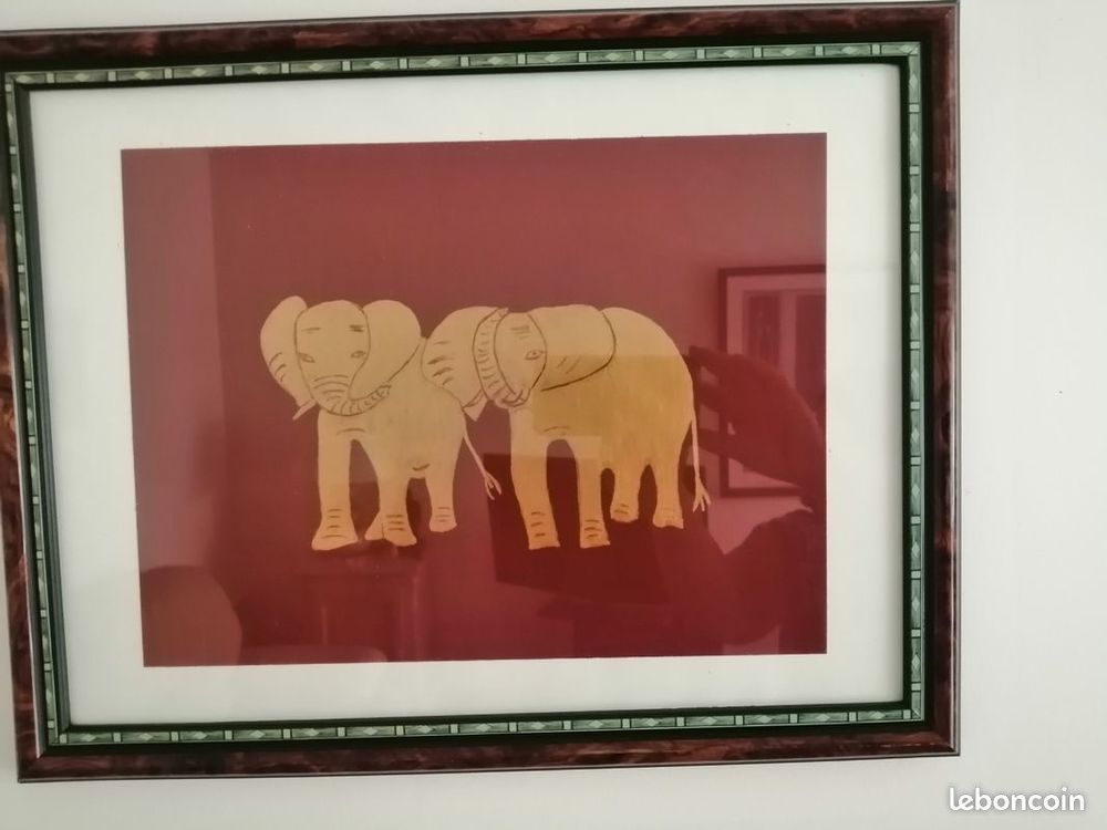 Cadre couple �l�phant TBE 30 �pernon (28)