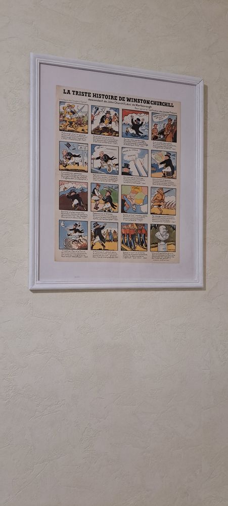 Cadre d�coratif avec affiche bande dessin�e originale 75 Sainte-Maxime (83)