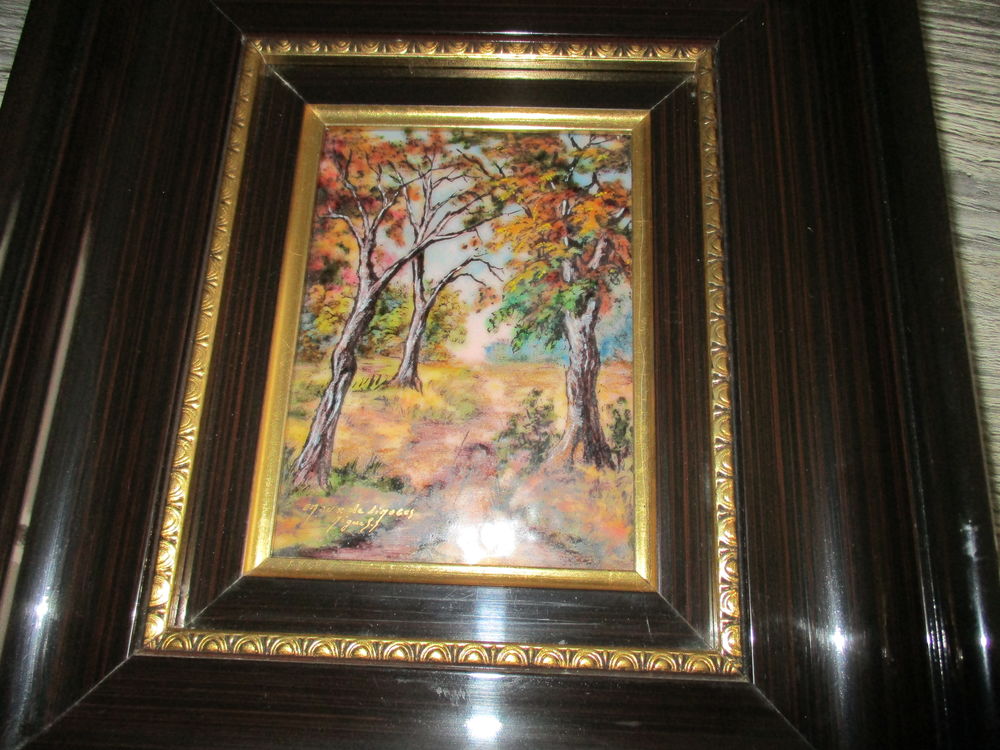 CADRE EMAUX LIMOGES  SIGNE  FAIT MAIN 40 Fl�ac (16)