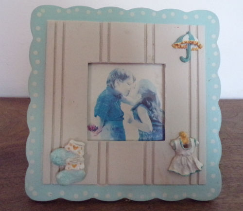 Cadre enfant bleu en relief photo 6,5 x 6,5 1 Laval (53)