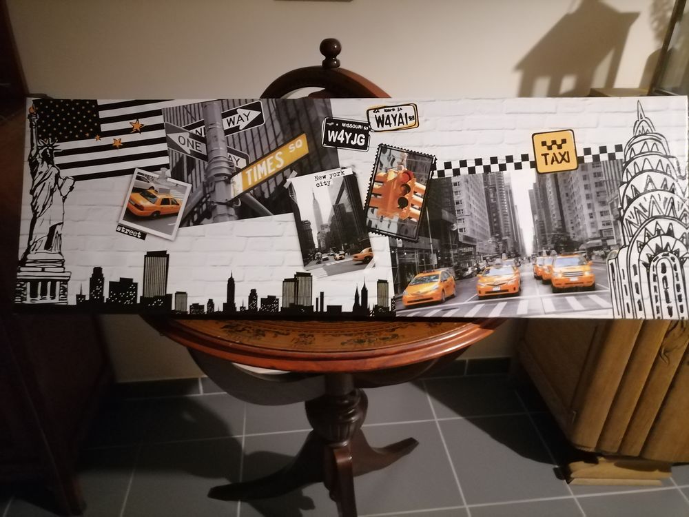 Cadre fa�on toile theme New-York 5 Carvin (62)