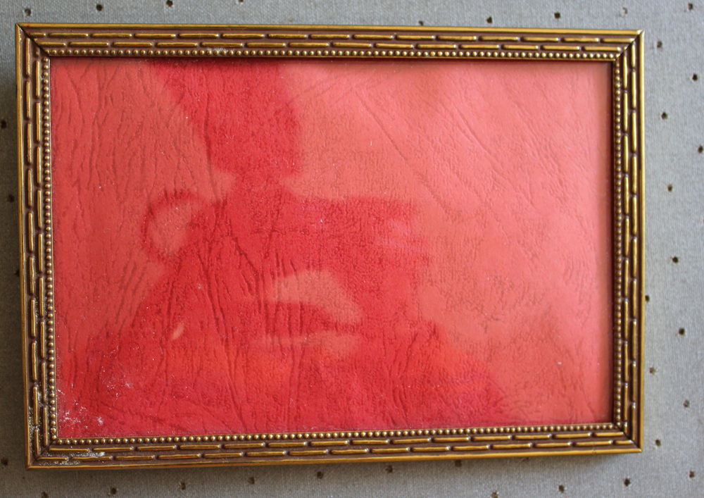 Cadre laiton rectangulaire verre bomb� briques 25 Issy-les-Moulineaux (92)