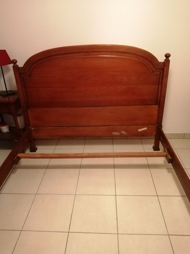 Av cadre de lit merisier massif 140x190 130 L'Houmeau (17)