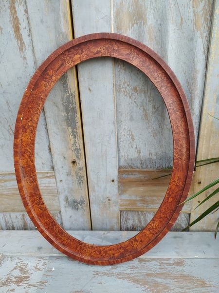 Cadre Ovale Bois et Stuc Patine Glacis Pour Portrait Gravure 75 Loches (37)