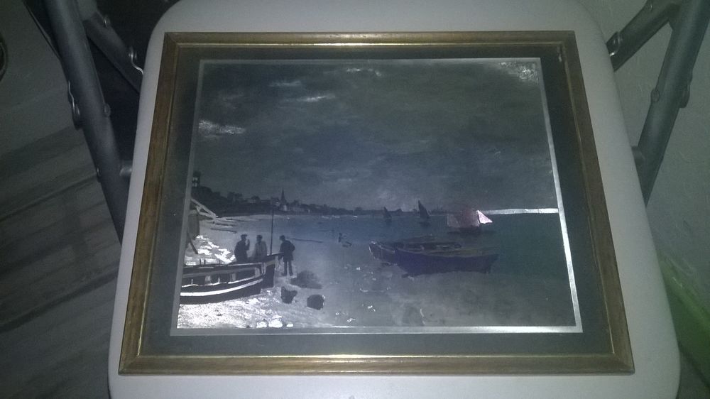 Cadre p�che et mer 
Excellent �tat
Argent�e suivant la lum 10 Talange (57)