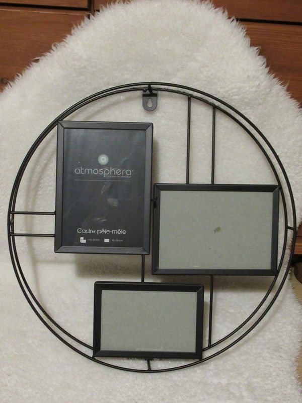 Cadre photo contemporain en m�tal noir - 3 photos 18 Livry-Gargan (93)