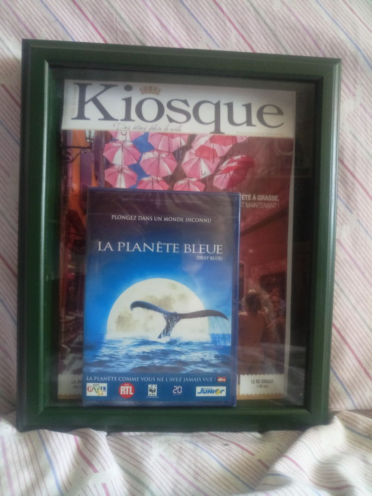 1 CADRE PHOTO VERT BOUTEILLE A RELIEF 34 x 28,5 cm 10 Grasse (06)