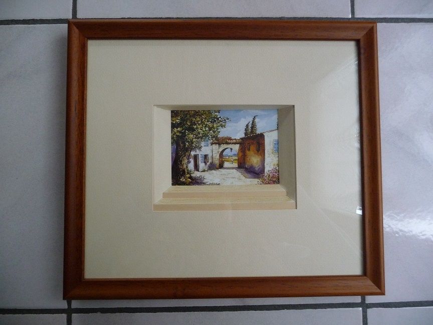 Cadre repr�sentant une cour fleurie - Neuf 30 Celles-sur-Belle (79)