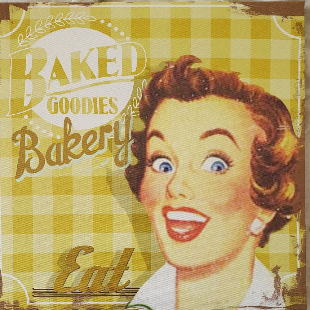 Cadre Rétro - Toile Vintage  Baked Goodies Bakery  6 Avignon (84)