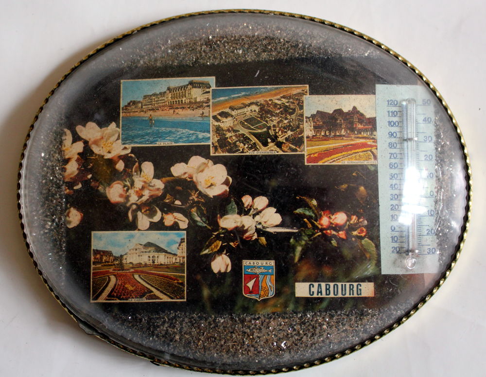 Cadre verre bomb� CABOURG paillettes et Thermom�tre 15 Issy-les-Moulineaux (92)