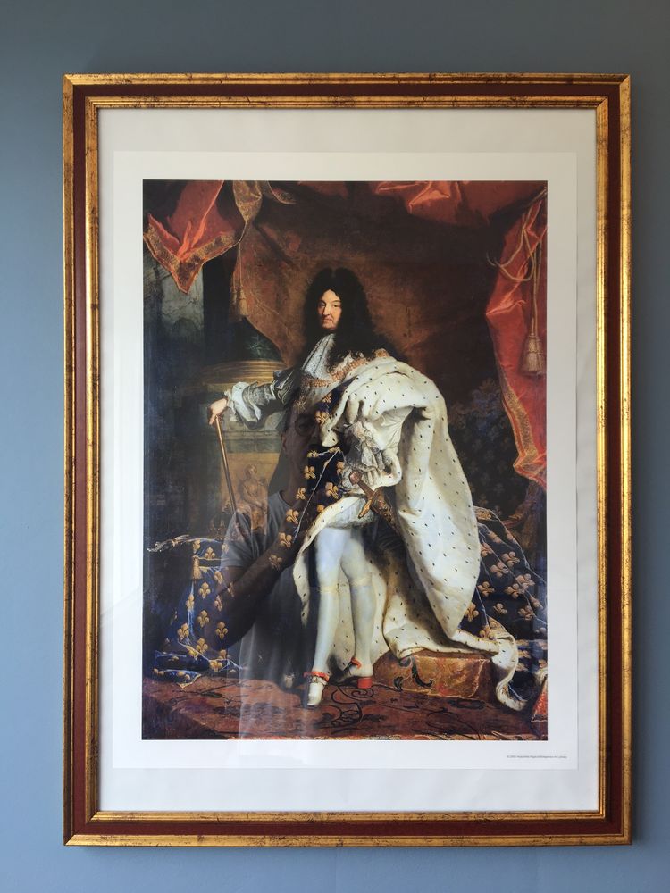 2 CADRES AVEC PHOTO LOUIS XIV en costume Royal - AFFICHE VIG 150 Nimes (30)