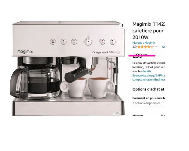 Cafetiere combin�e MAGIMIX 11423 (peu servi) filtre+expresso 99 Mougins (06)
