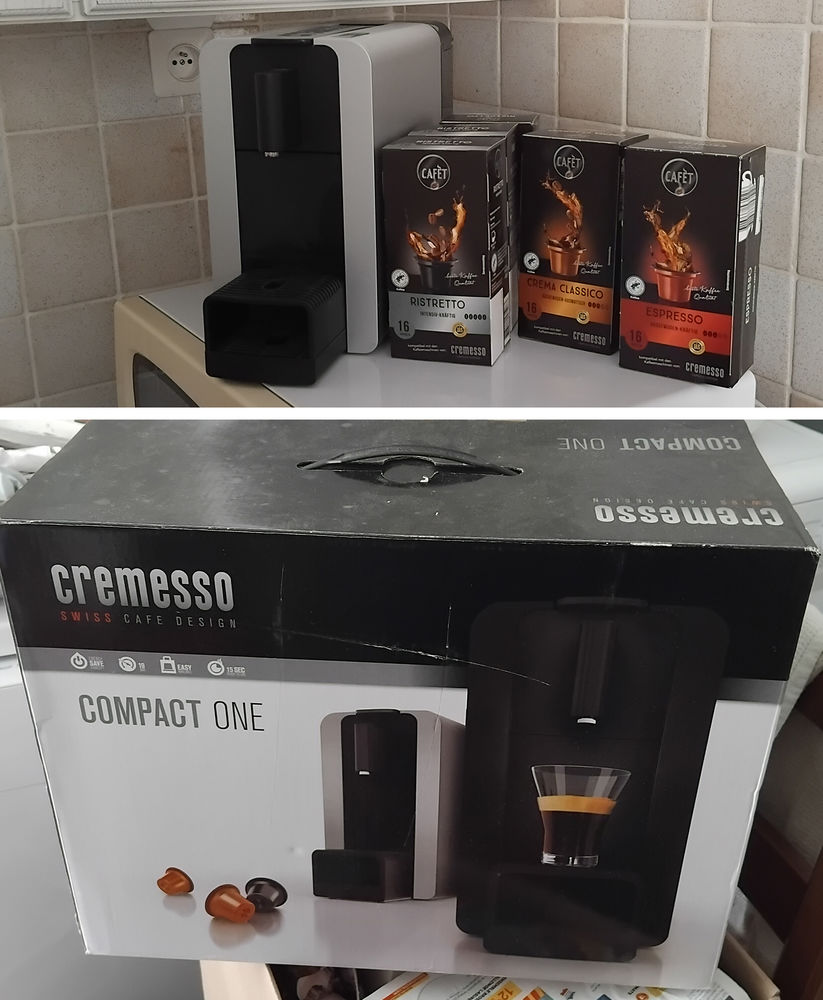 Cafeti�re - Cremesso compact one + 5 bo�tes de dosettes 25 Haudainville (55)