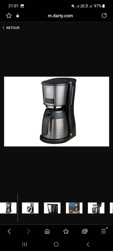 Cafeti�re Electrolux Programmable. 60 M�ru (60)