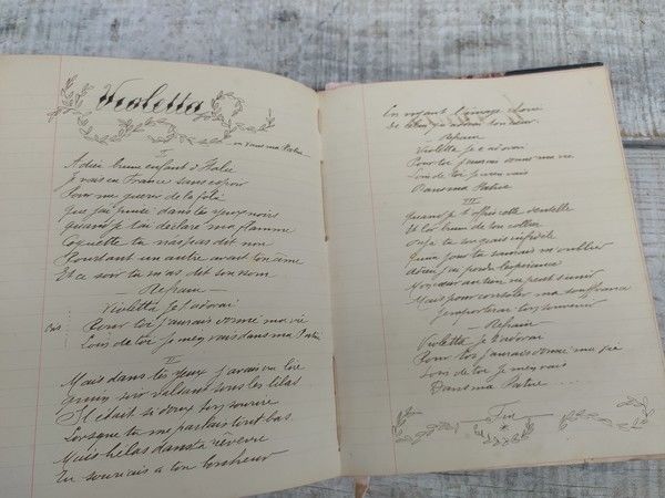 Cahier Chansons de Militaire au 3�me Zouaves Sathonay 14-18 0 Loches (37)