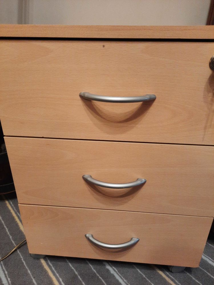 caisson bois �  roulettes 3 tiroirs 95 Caug� (27)