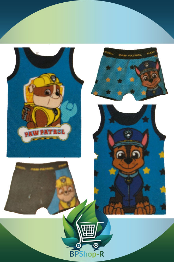 Lot de 2 cale�ons et 2 Marcels Nickelodeon Pat Patrouille 11 Bapaume (62)