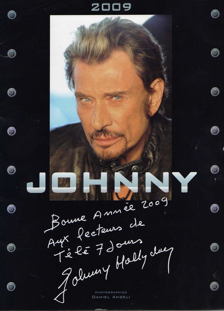 Calendrier 2009 de JOHNNY HALLYDAY 8 Viry-Noureuil (02)