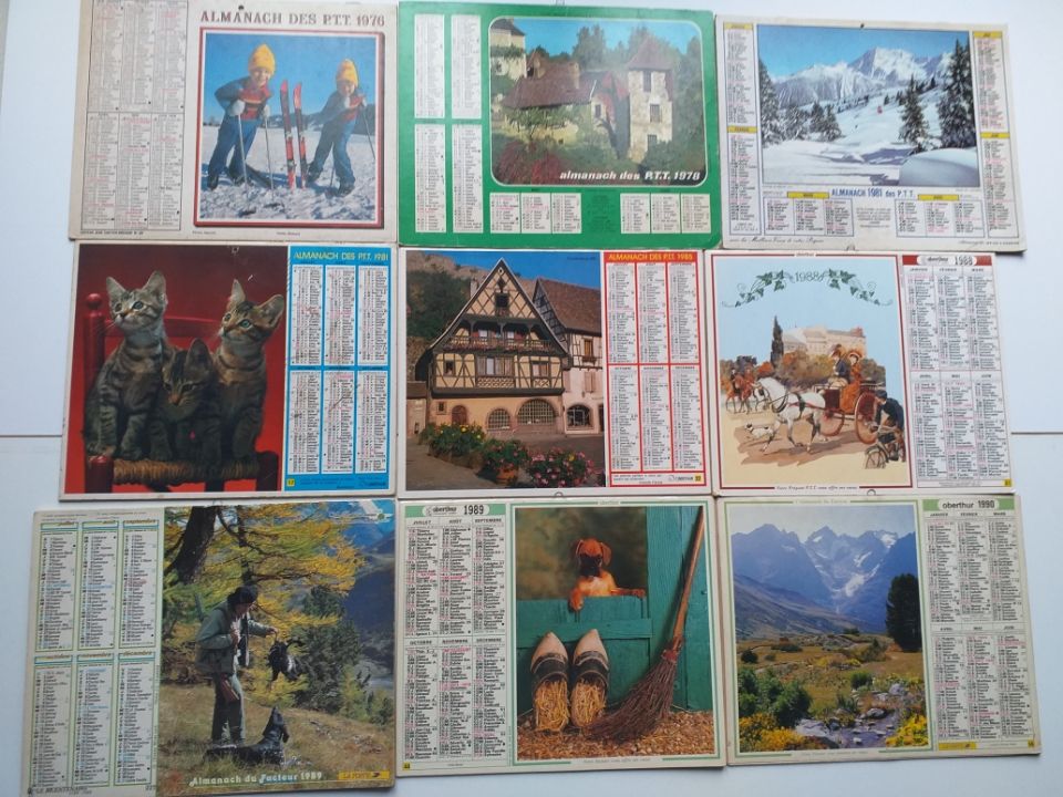 CALENDRIER ALMANACH DU FACTEUR / DES PTT 1 Marcq-en-Bar�ul (59)