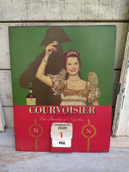 Calendrier Plaque T�le Publicitaire Cognac Courvoisier 70 Loches (37)