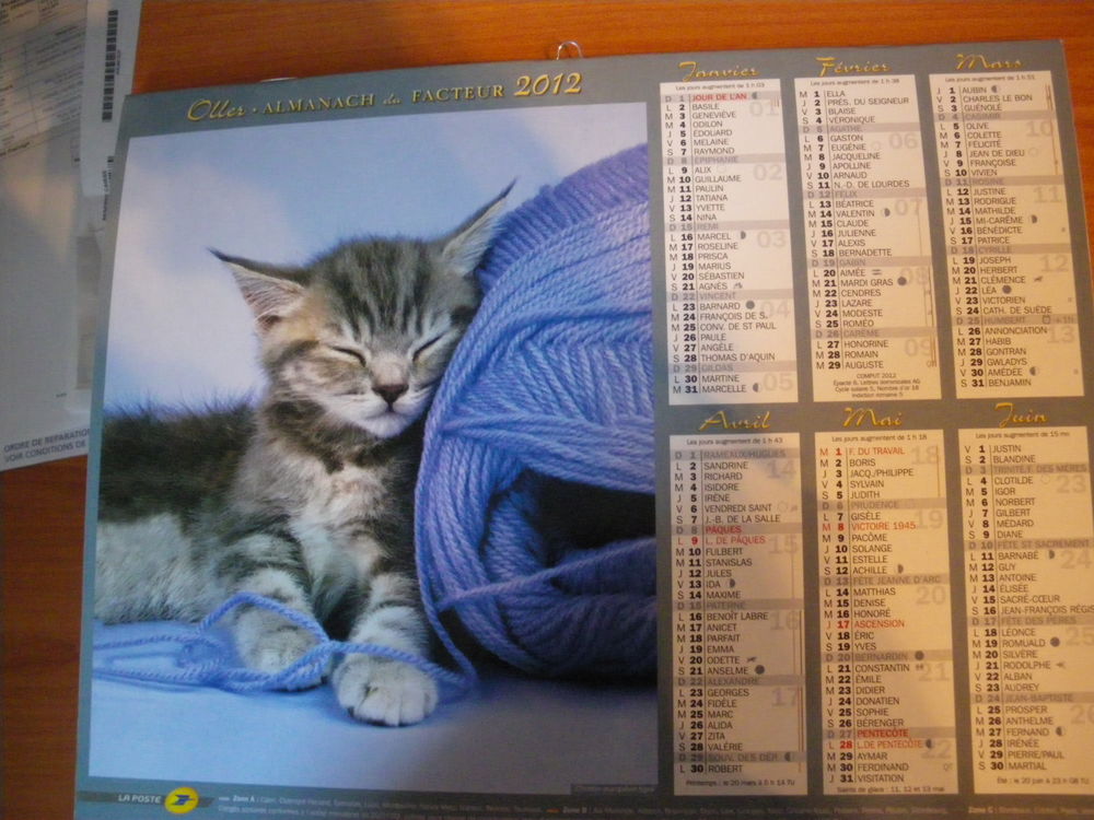 Calendrier LA POSTE 2012 1 Elbeuf (76)